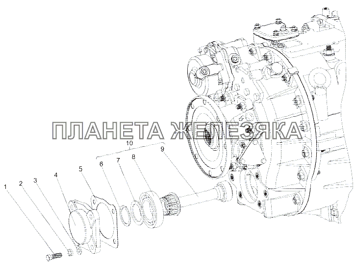 Установка вала отбора мощности МЗКТ-79092 (нов.)