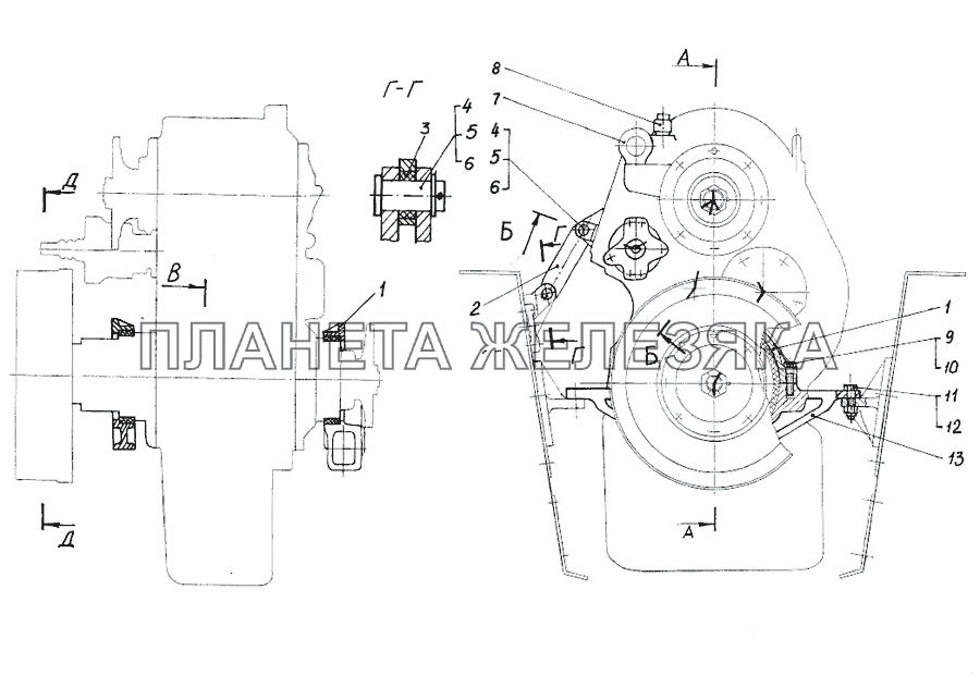 Подвеска раздаточной коробки МЗКТ-79097