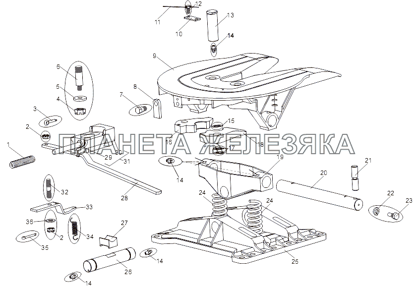 Седельное устройство 537-2702010-01 МЗКТ-79097