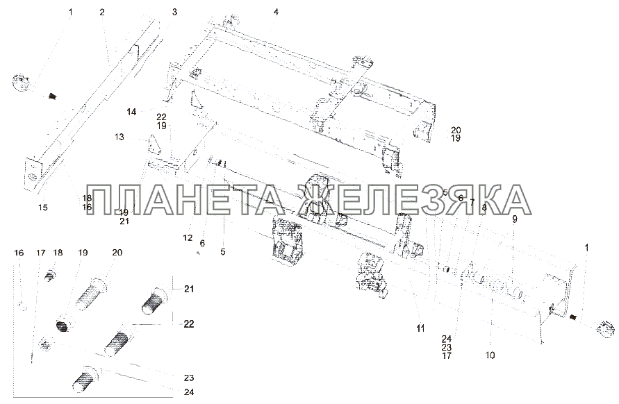 Рама 75165-2800001 МЗКТ-75165