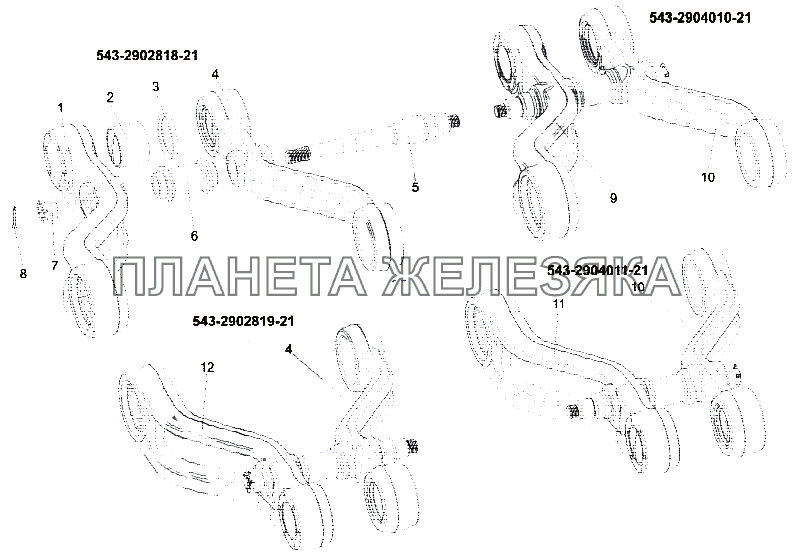 Рычаги подвески нижние передние МЗКТ-79097