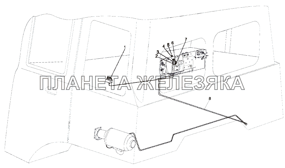 Установка электрооборудования воздушного отопителя МЗКТ-79092 (нов.)