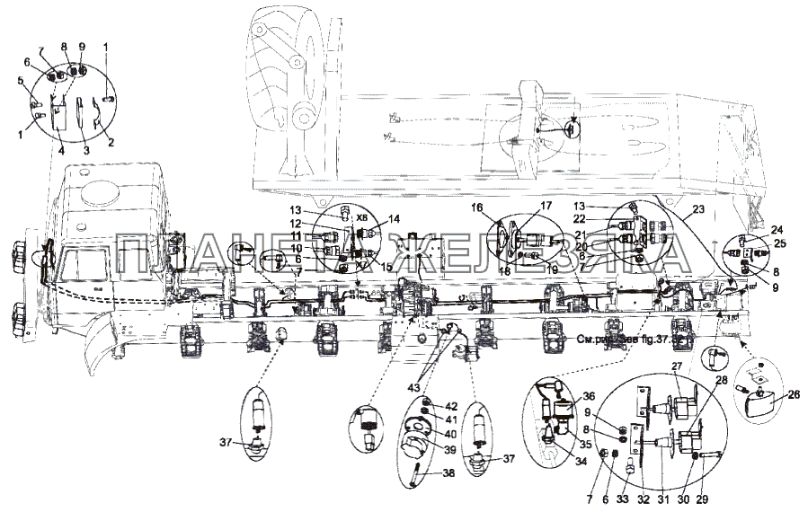 Установка электрооборудования на шасси МЗКТ-79092 (нов.)