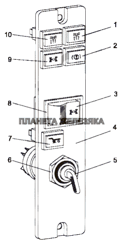 Панель переключателей 7429-3800015 МЗКТ-79096