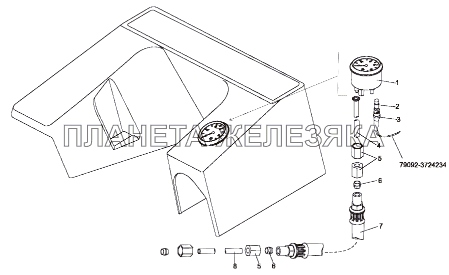 Установка шинного манометра МЗКТ-79096