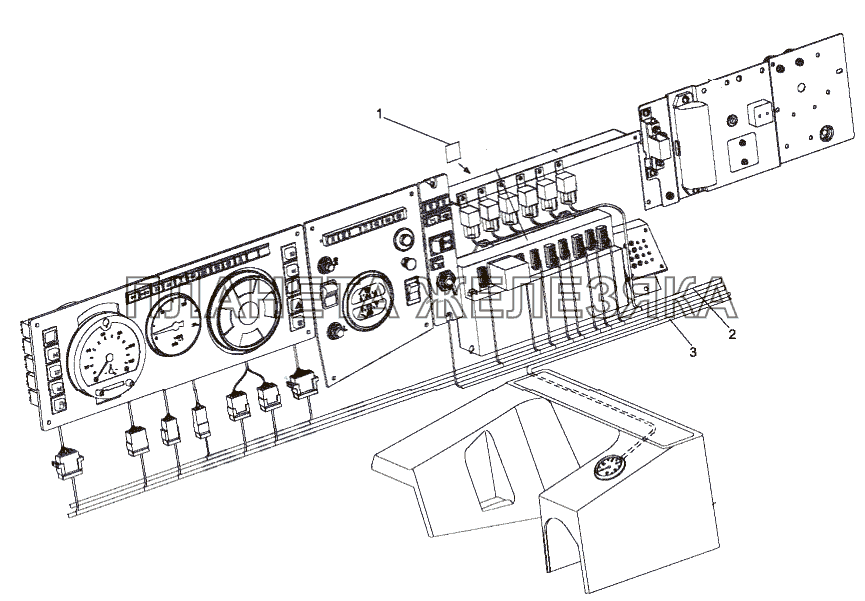 Установка электрооборудования в кабине МЗКТ-75165