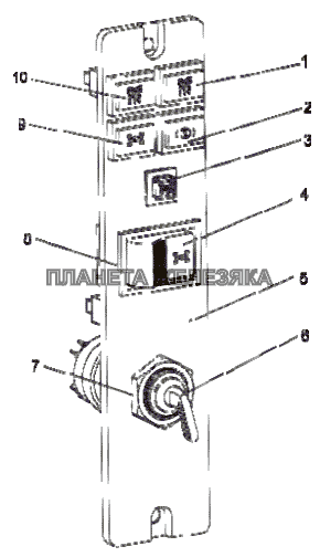 Панель переключателей 79092-3800015-10 МЗКТ-79092 (нов.)