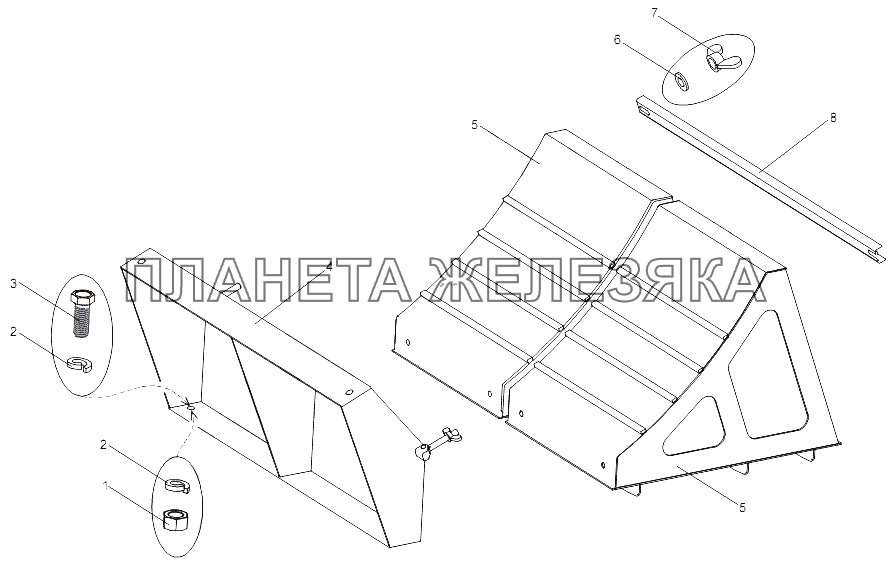 Установка противооткатных упоров МЗКТ-79091