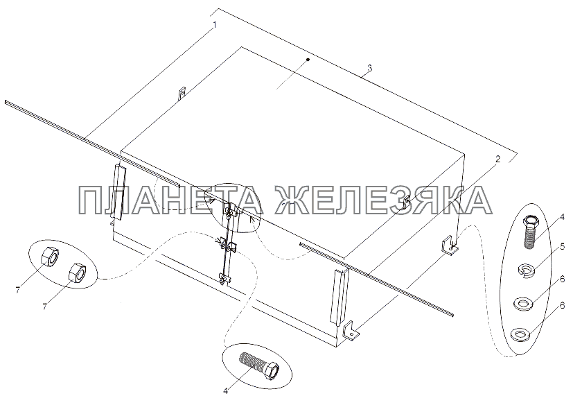 Установка инструментального ящика МЗКТ-79092 (нов.)