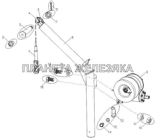 Стрела подъемника 79096-3925010 МЗКТ-751652