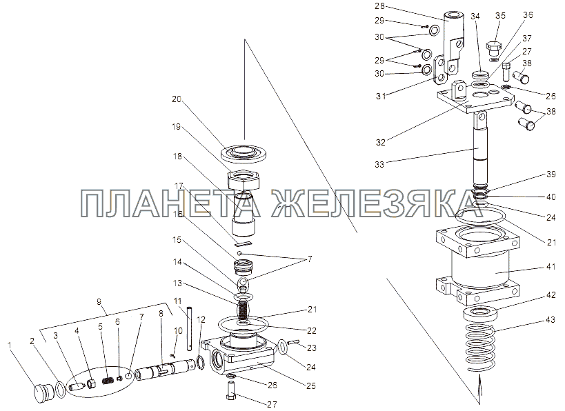 Насос подъёма кабины 79092-5004010 МЗКТ-79091