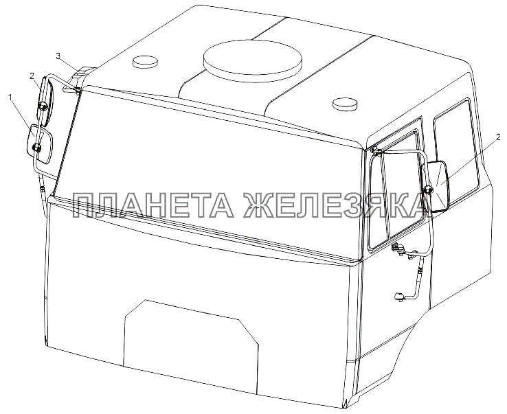 Установка зеркал МЗКТ-79097