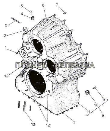 Картер раздаточной коробки 7930-1802010-10 МЗКТ-74296