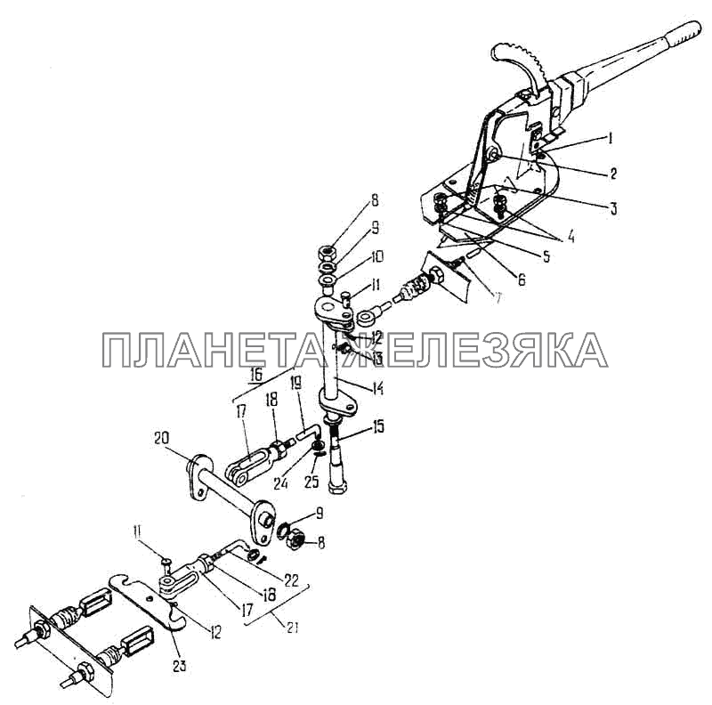 Стояночный тормоз ПАЗ-3205-110