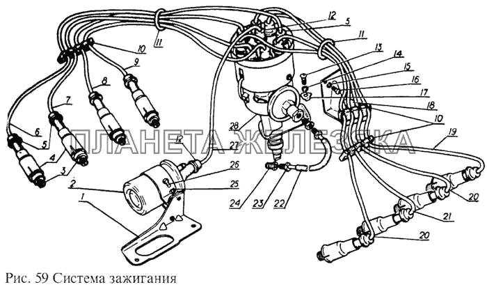 Система зажигания ПАЗ-3205