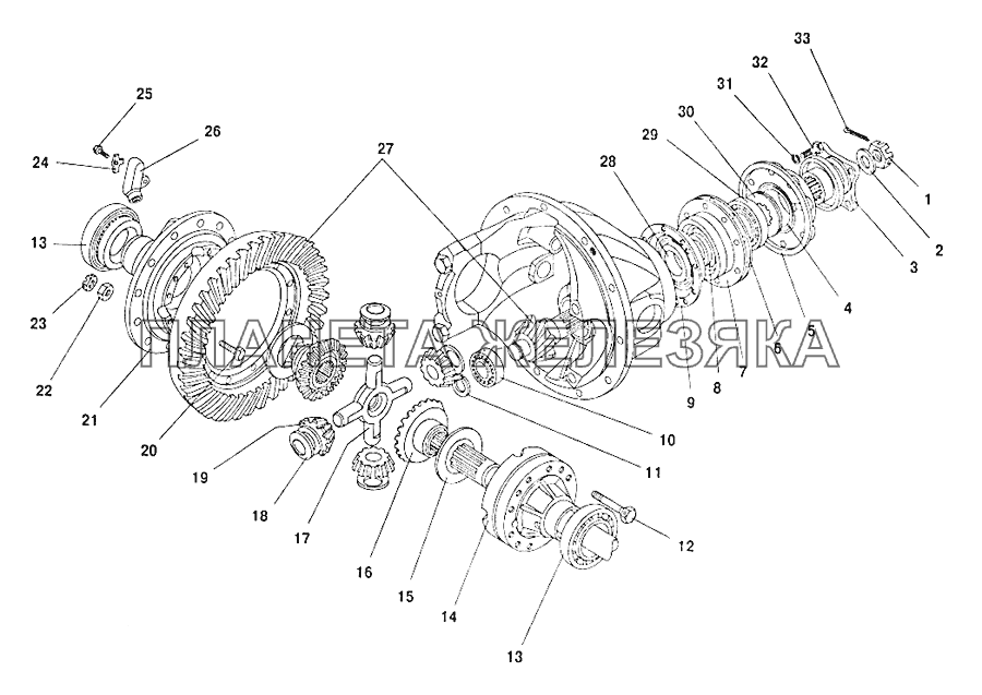 Редуктор заднего моста и дифференциал (пр-во АО 