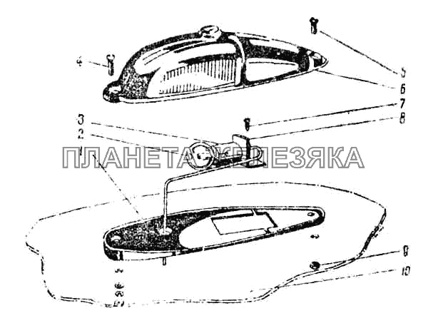 Верхний габаритный фонарь ПАЗ-672М