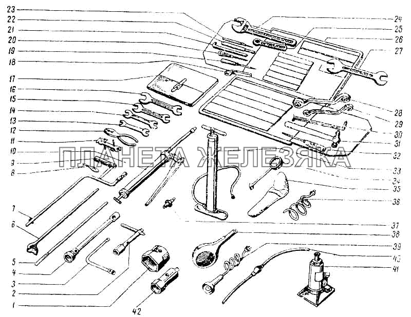 Шоферский инструмент ПАЗ-672М