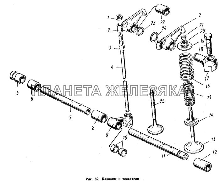 Клапаны и толкатели К-700