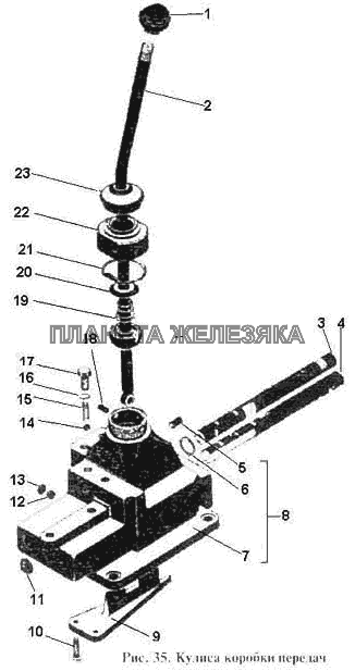 Кулиса коробки передач К-701