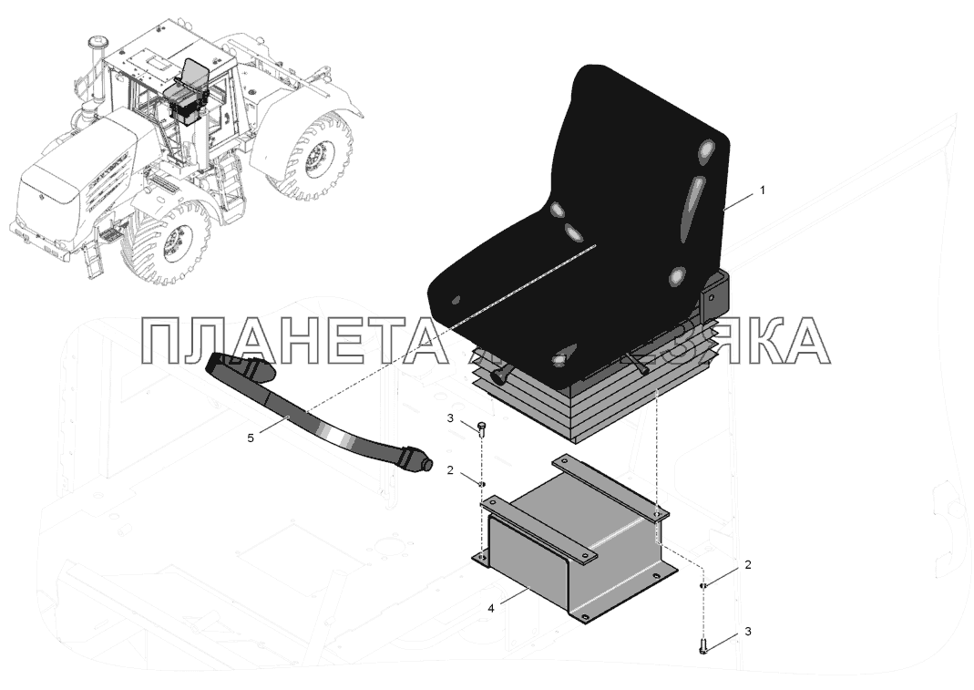 744Р-6800000 Установка сиденья К-744Р1 