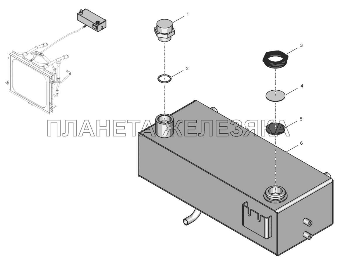 744Р1-1300240-1 Бак расширительный К-744Р1 