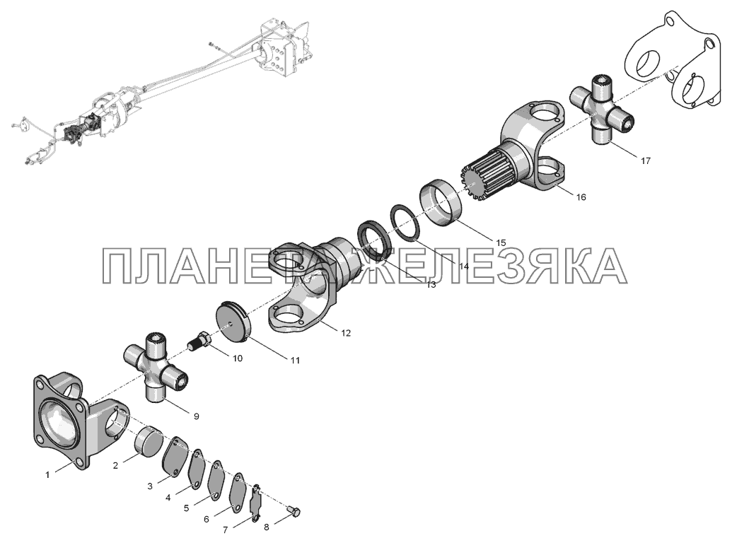 700А.42.38.000 Вал карданный К-744Р1 