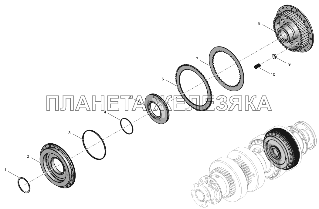 744Р-17.01.220 Фрикцион К-744Р1 