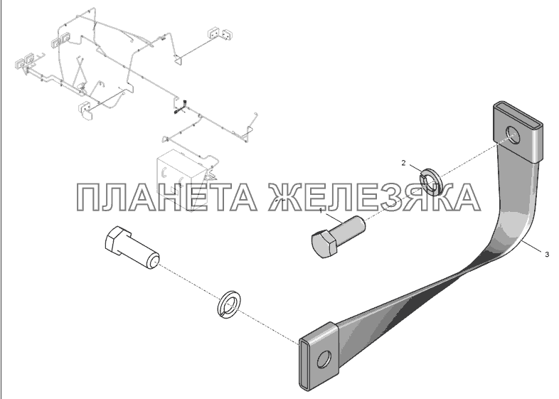 744Р1-3798150-1 Провод массы стартера К-744Р2 