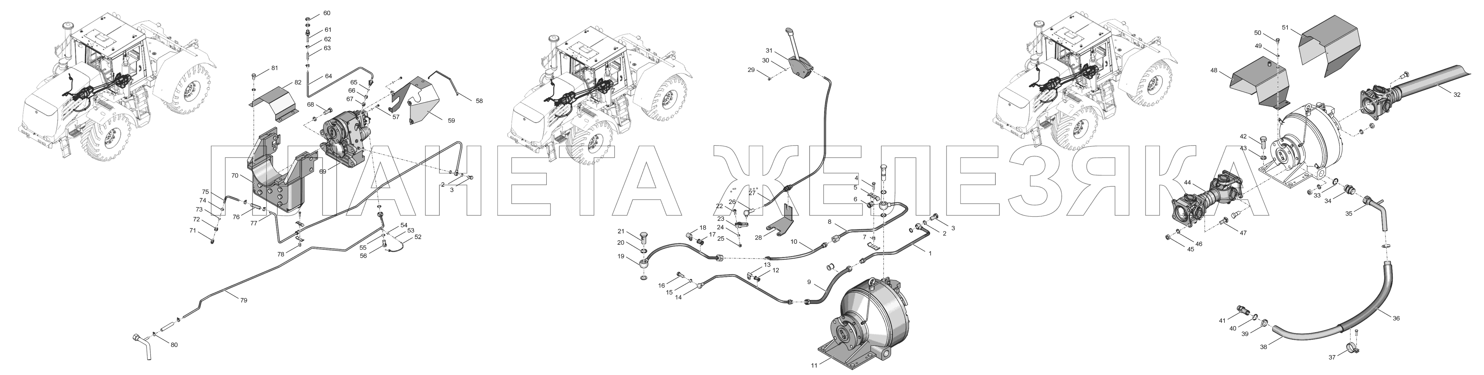 744Р-4200000 Механизм отбора мощности К-744Р3 