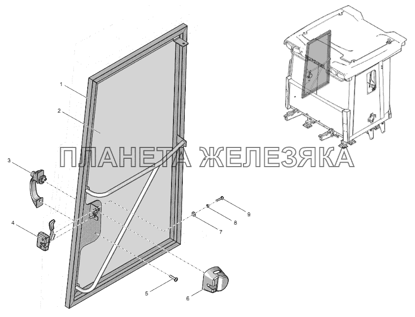 744РС-67.08.000-2 Дверь в сборе от 01.01.2016 К-744Р3 