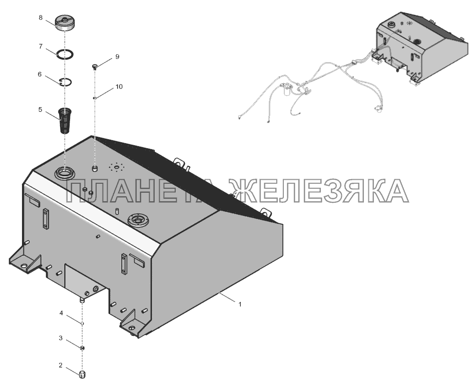 744Р1-1101000-2 Бак топливный К-744Р3 