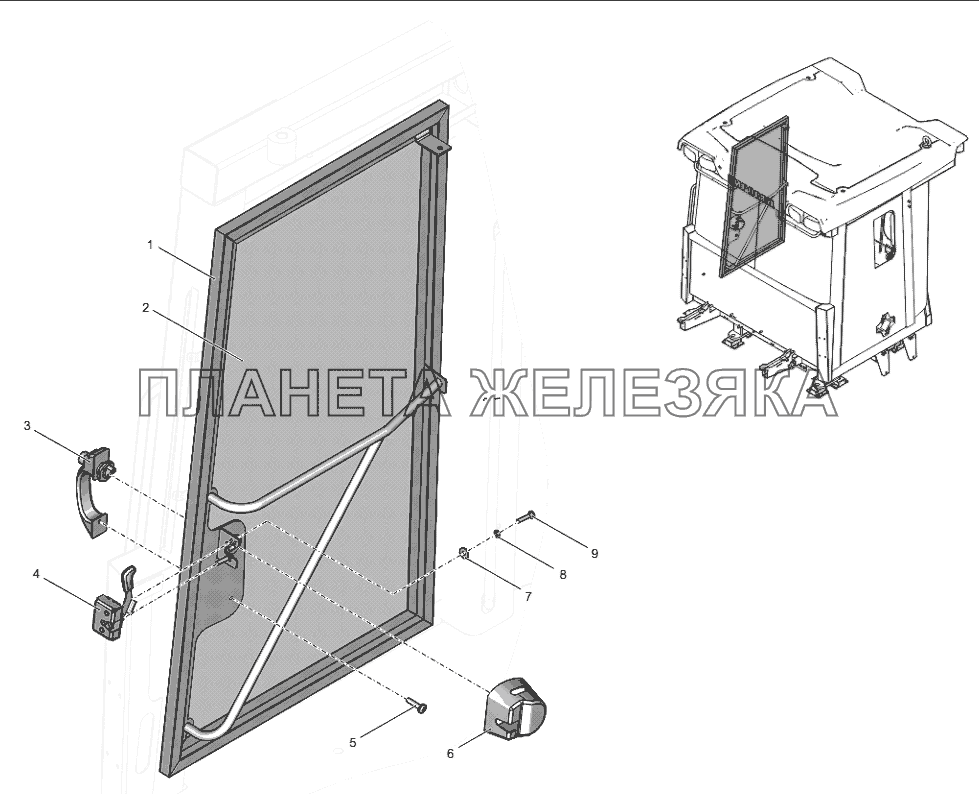 744РС-6708000-2 Дверь в сборе К-744Р4 