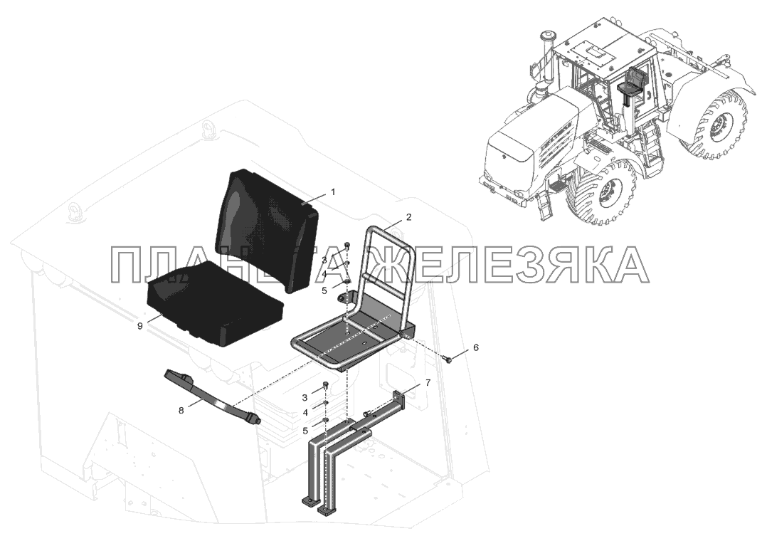 744Р-6810000 Сиденье дополнительное К-744Р4 