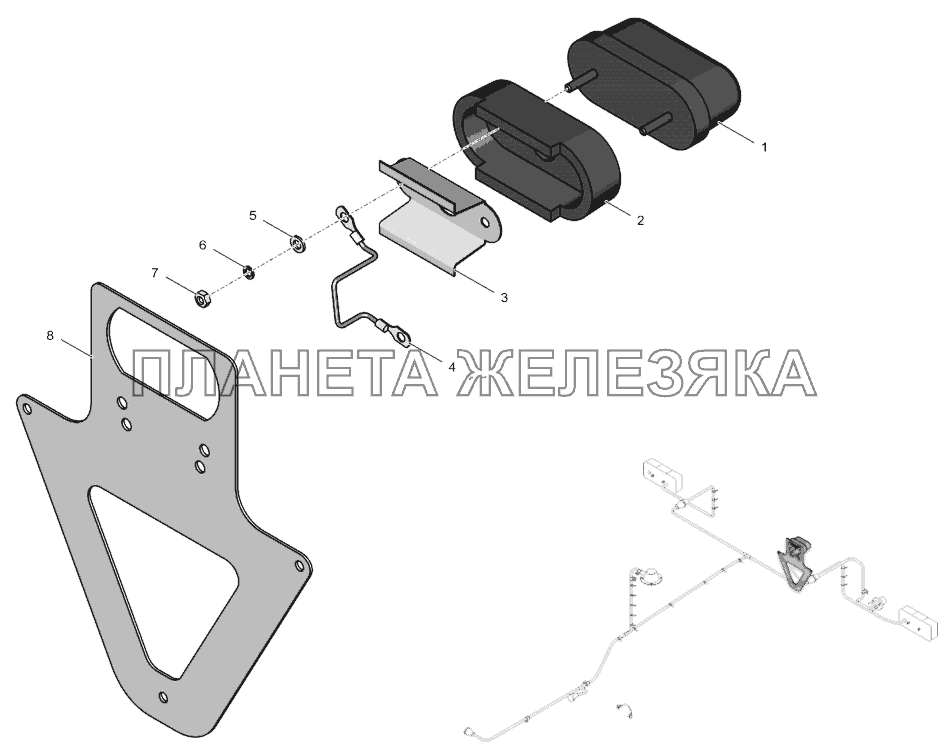 744Р-3761140 Фонарь освещения номерного знака до 01.01.2016 К-744Р4 