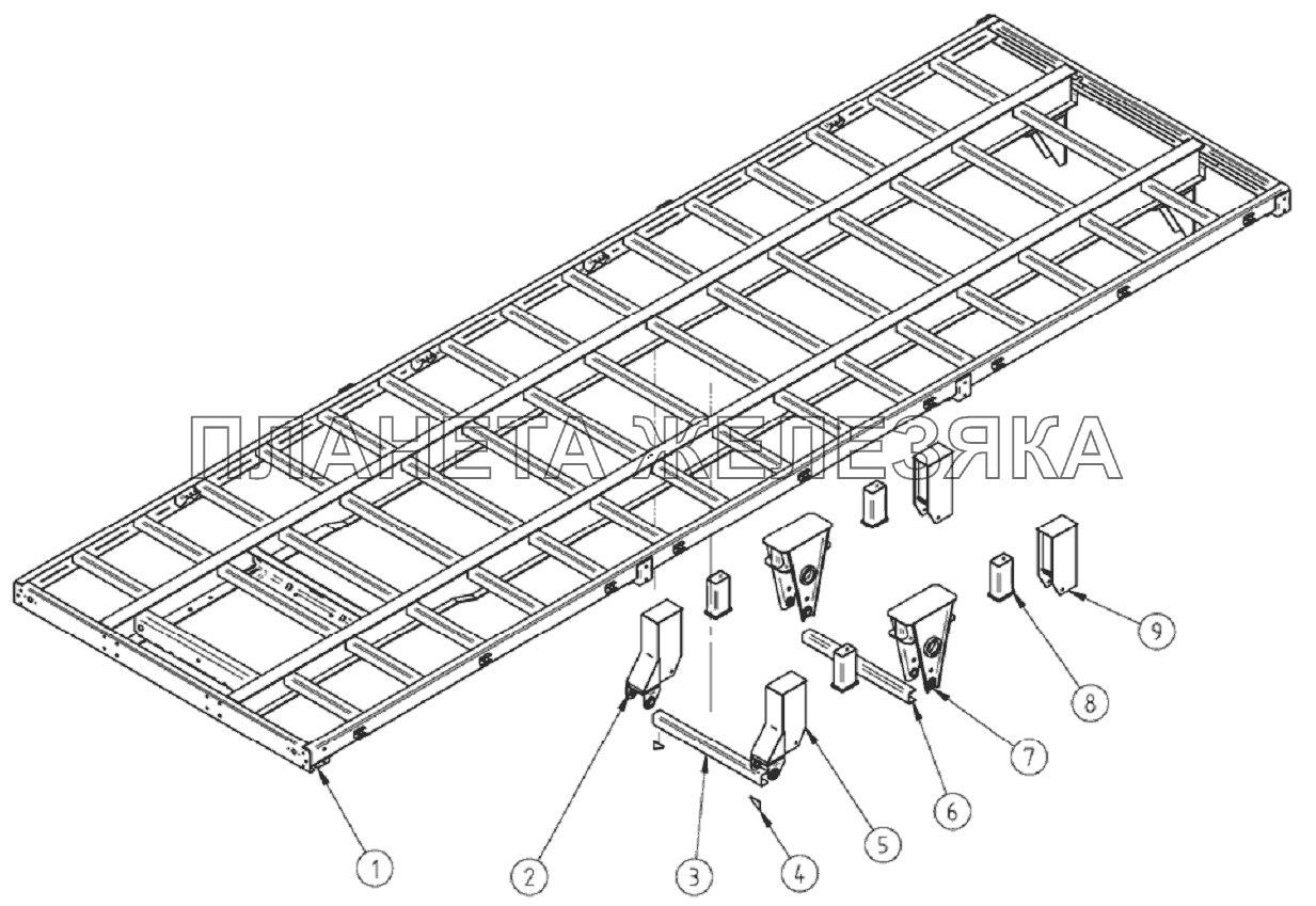 Рам деталь. Поперечина грузовой платформы полуприцепа Schmitz. Шасси полуприцепа СЗАП-9905. Полуприцеп Шмитц конструкция рамы. Прицеп СЗАП 8305 чертеж.