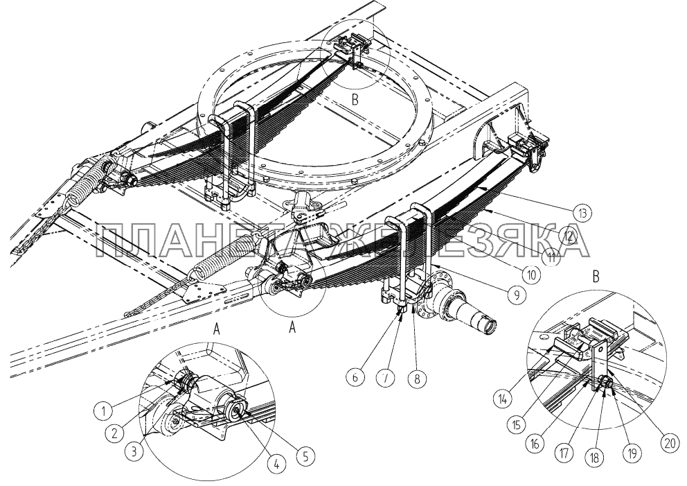 Подвеска 8357 СЗАП-8357