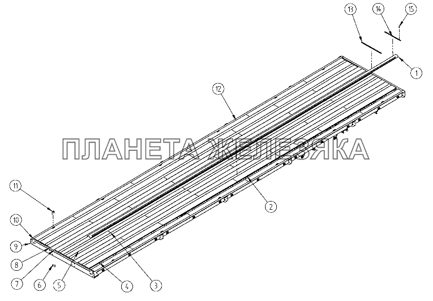 Настил пола полуприцепа 93271 СЗАП-93271 (2005)