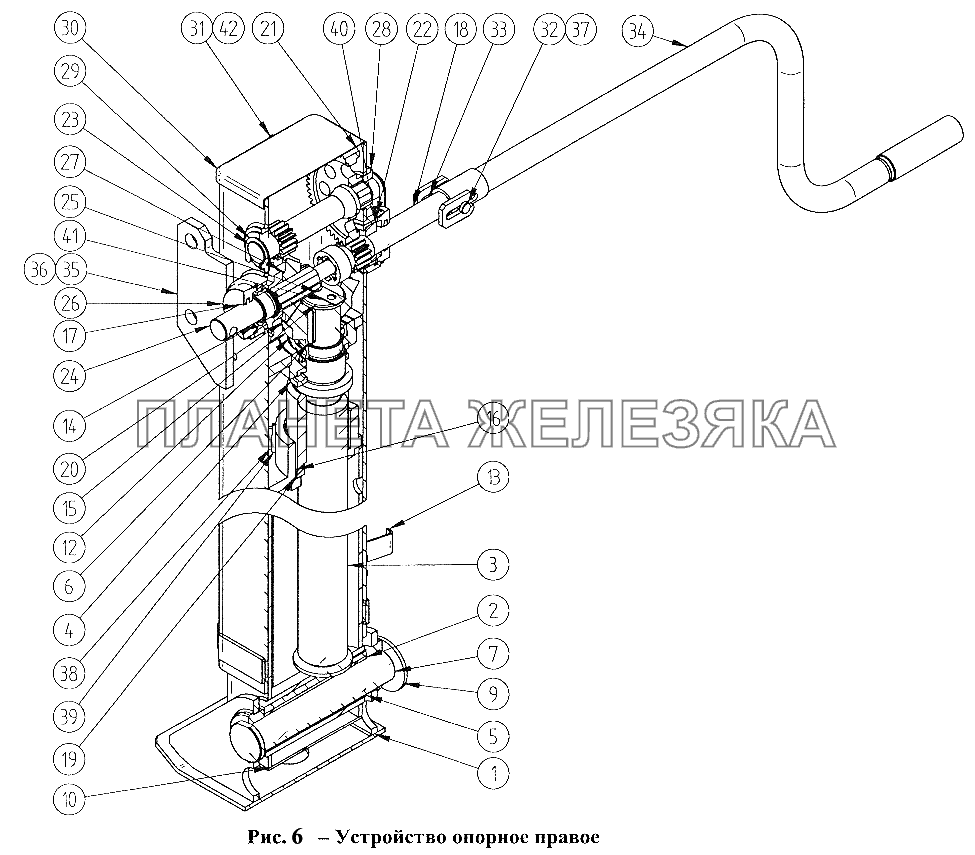 Устройство опорное правое СЗАП-9340 (2005)