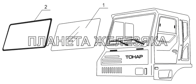 Лобовое стекло Тонар-4525