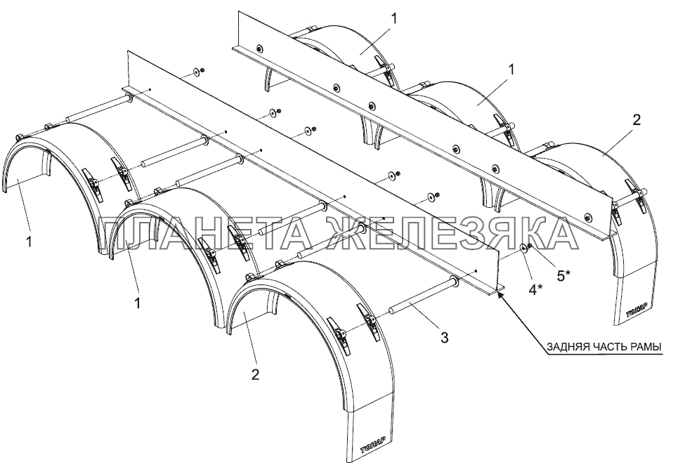 Установка крыльев 9523-3102000 Тонар-9523