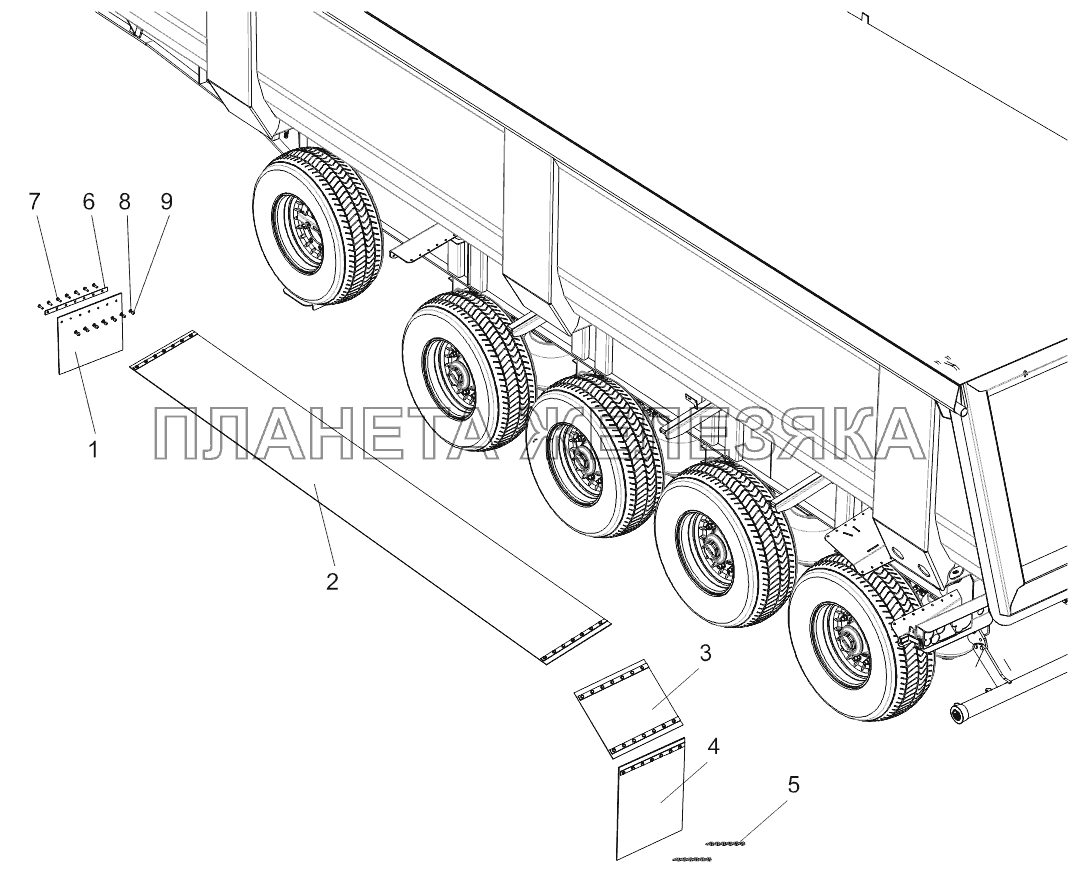 Установка крыльев 95231-3102000-10 Тонар-95234