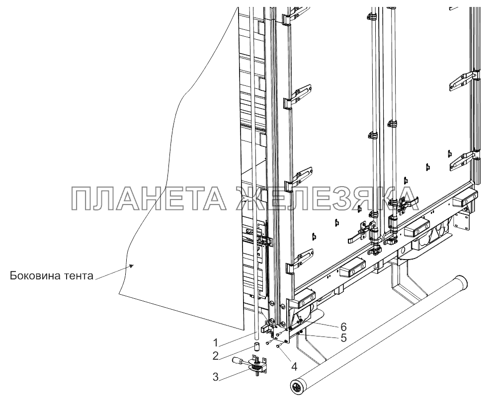 Привод натяжения боковин Тонар-97461