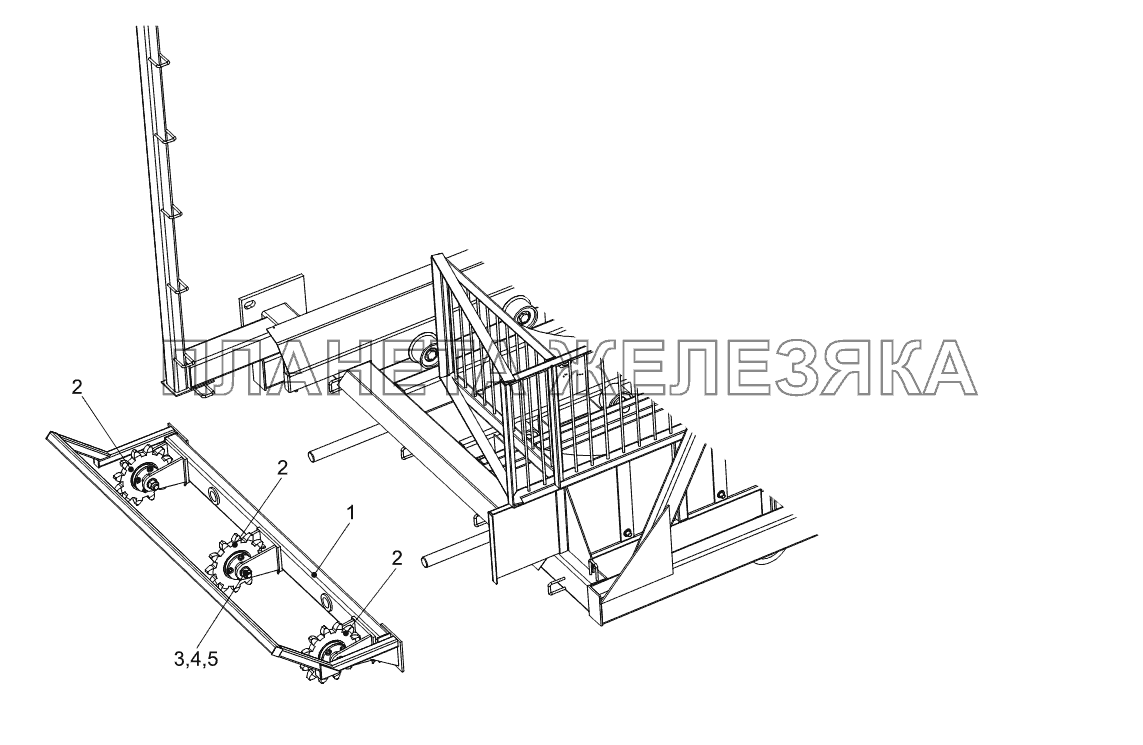 Балка натяжных звездочек ПТ4-30