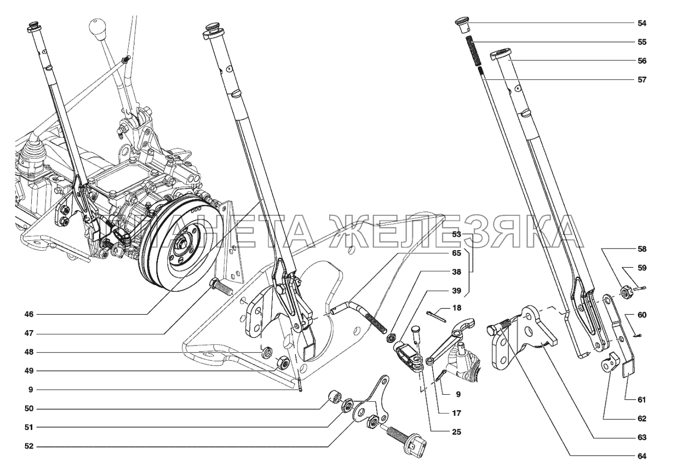 Схема ручника уаз 469
