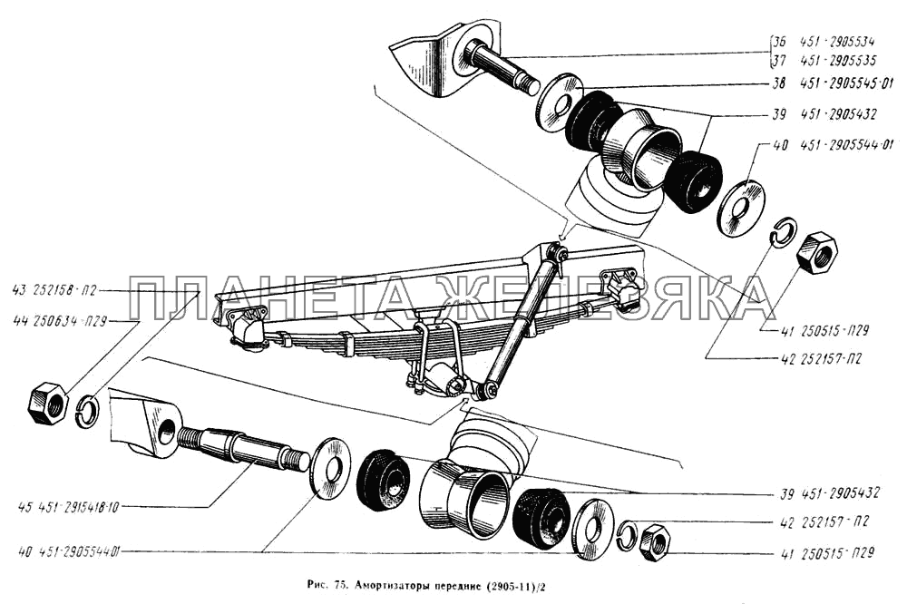 Амортизаторы передние УАЗ-2206