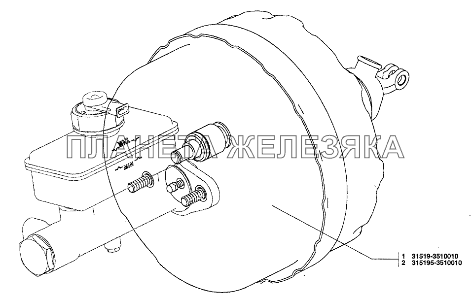 Усилитель тормоза вакуумный УАЗ-37419