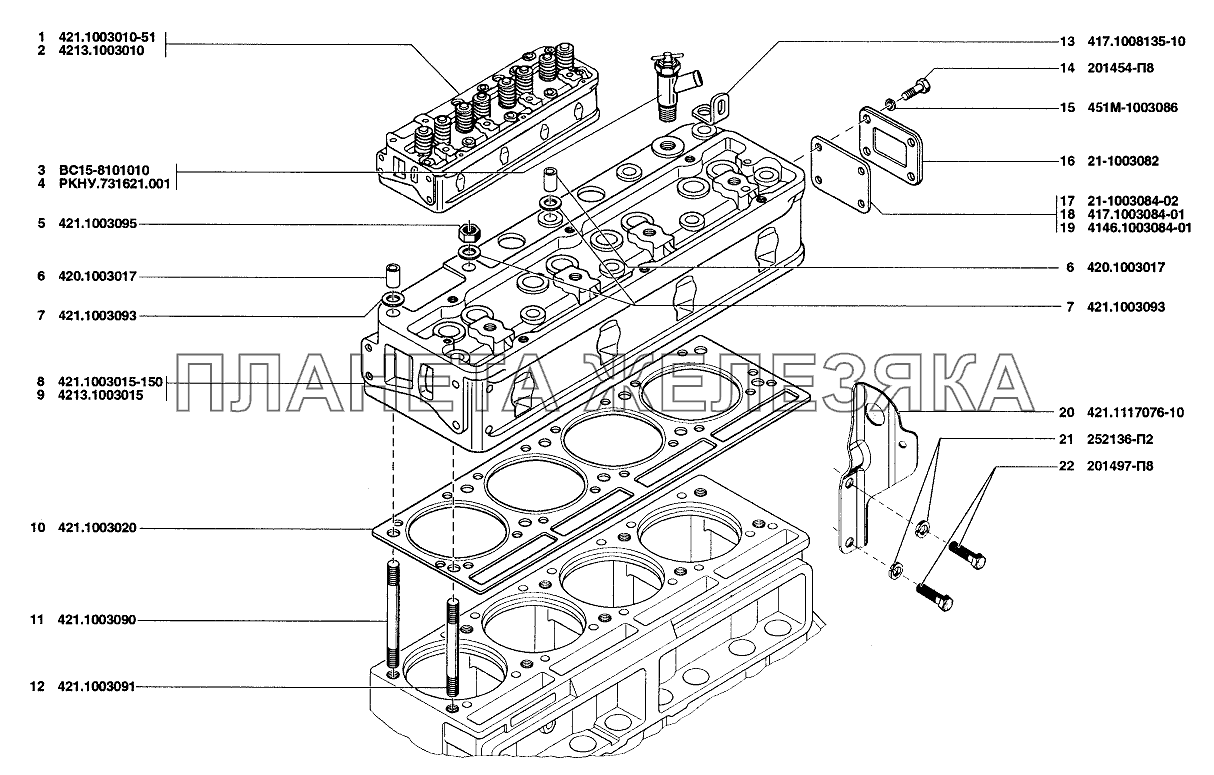 Головка цилиндров двигателя УАЗ-37419
