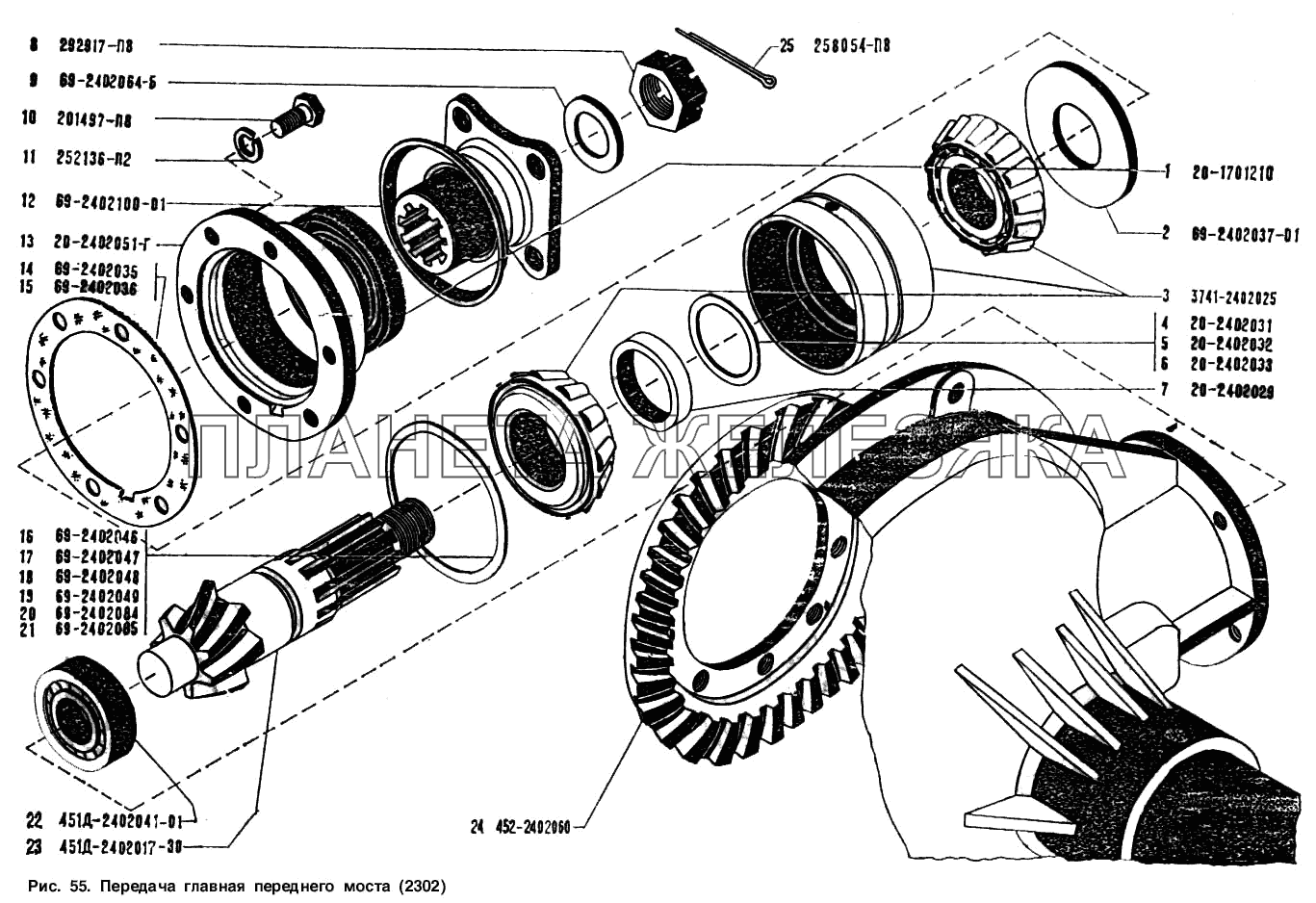 Передача главная переднего моста УАЗ-3151