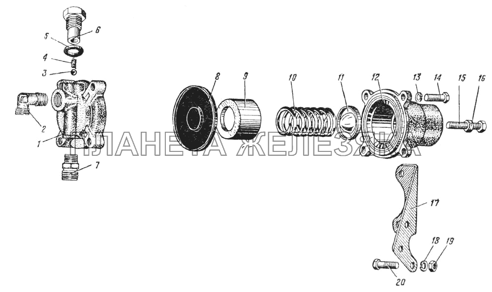 Междубаллонный редуктор (Рис. 103) УРАЛ-375